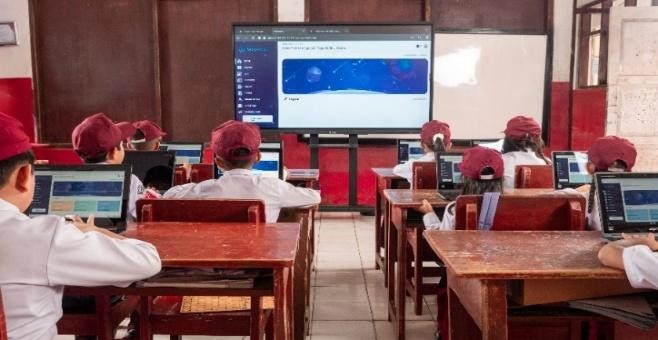 Pemberian bantuan license pembelajaran di SDN Tegallega, Cianjur - Jawa Barat tahun 2025